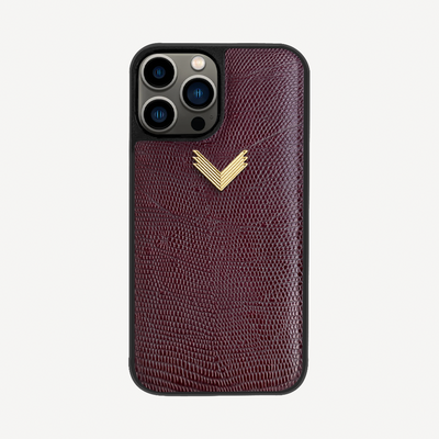 iPhone 12 Pro Max Phone Case, Calf Leather, Lizard Texture