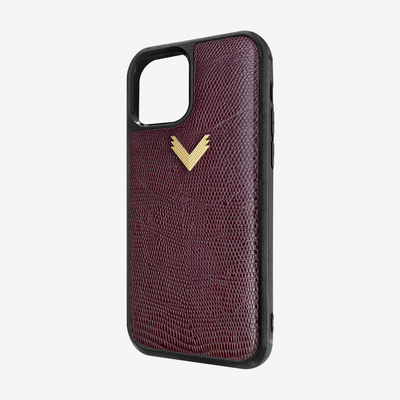 iPhone 12 Pro Max Phone Case, Calf Leather, Lizard Texture