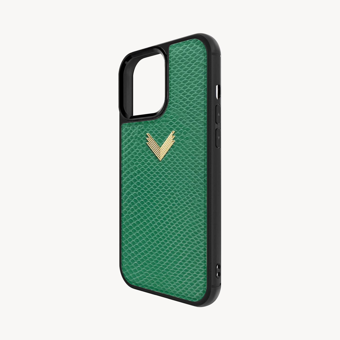 iPhone 14 Pro Phone Case, Calf Leather, Lizard Texture