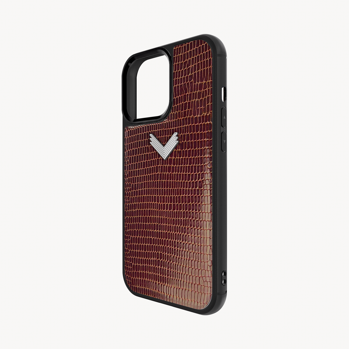 iPhone 13 Pro Phone Case, Calf Leather, Lizard Texture