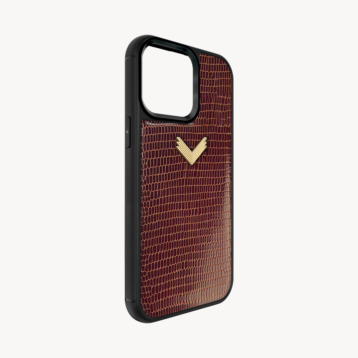 iPhone 13 Pro Max Phone Case, Calf Leather, Lizard Texture