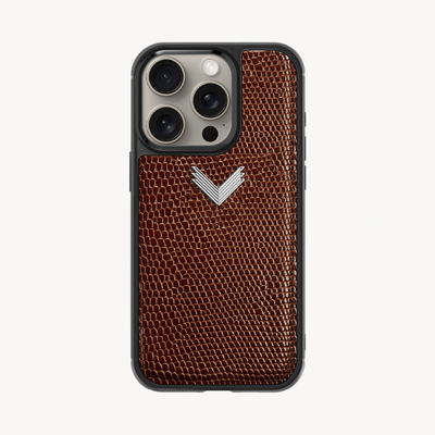 iPhone 14 Pro Phone Case, Calf Leather, Lizard Texture