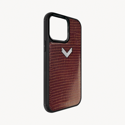 iPhone 15 Pro Max Phone Case, Calf Leather, Lizard Texture