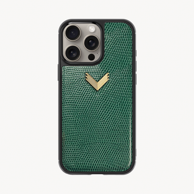 iPhone 15 Pro Max Phone Case, Calf Leather, Lizard Texture