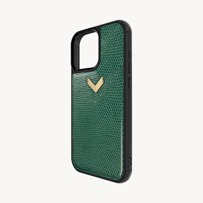 iPhone 15 Pro Max Phone Case, Calf Leather, Lizard Texture