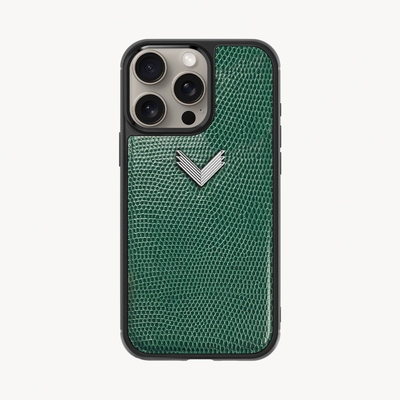 iPhone 15 Pro Max Phone Case, Calf Leather, Lizard Texture