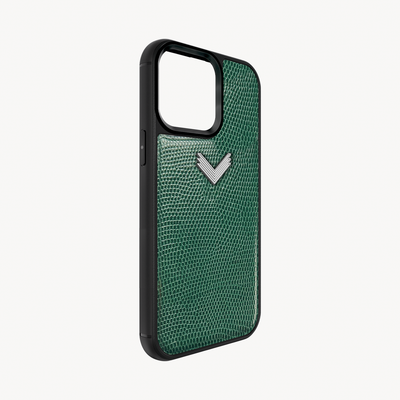 iPhone 15 Pro Max Phone Case, Calf Leather, Lizard Texture