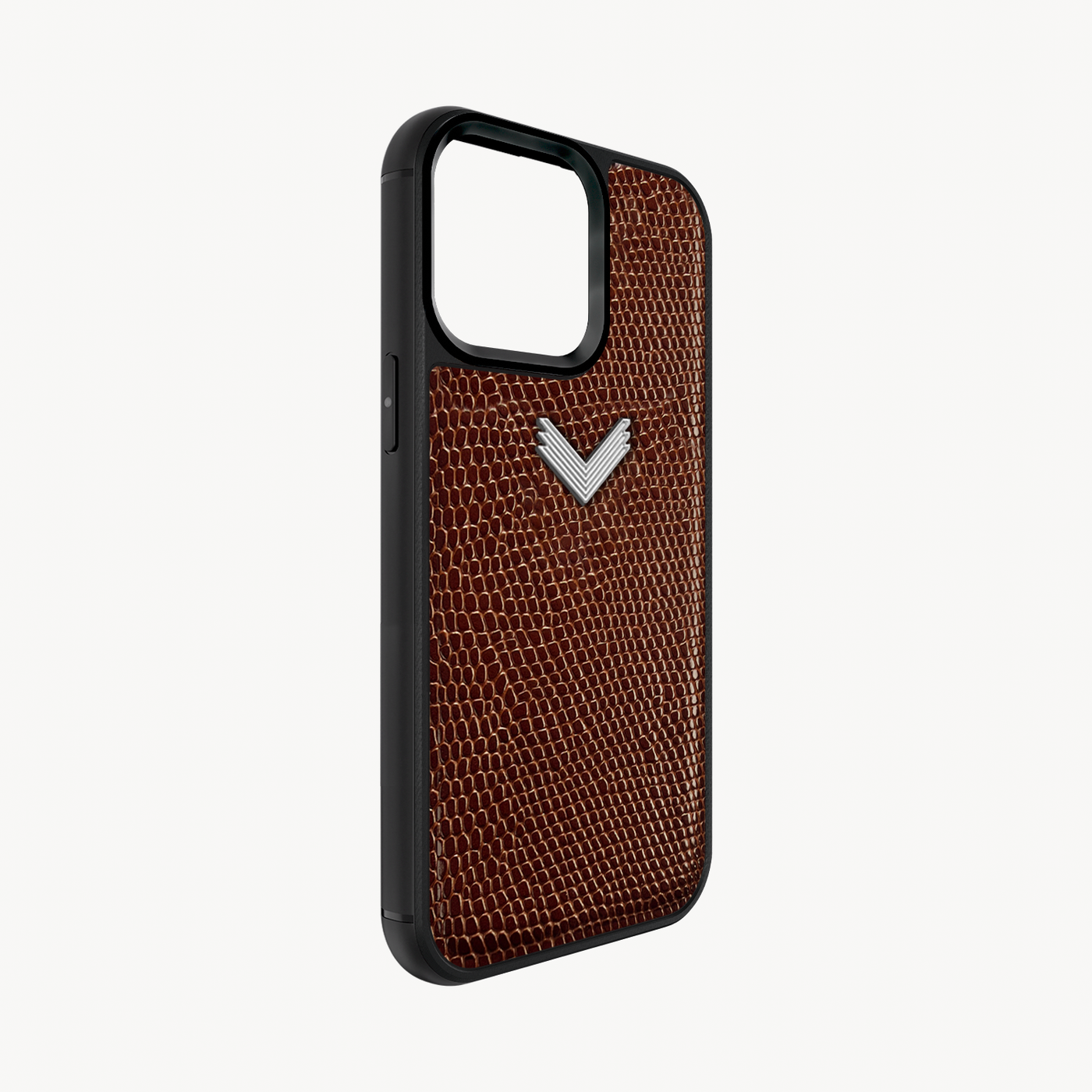 iPhone 15 Pro Max Phone Case, Calf Leather, Lizard Texture