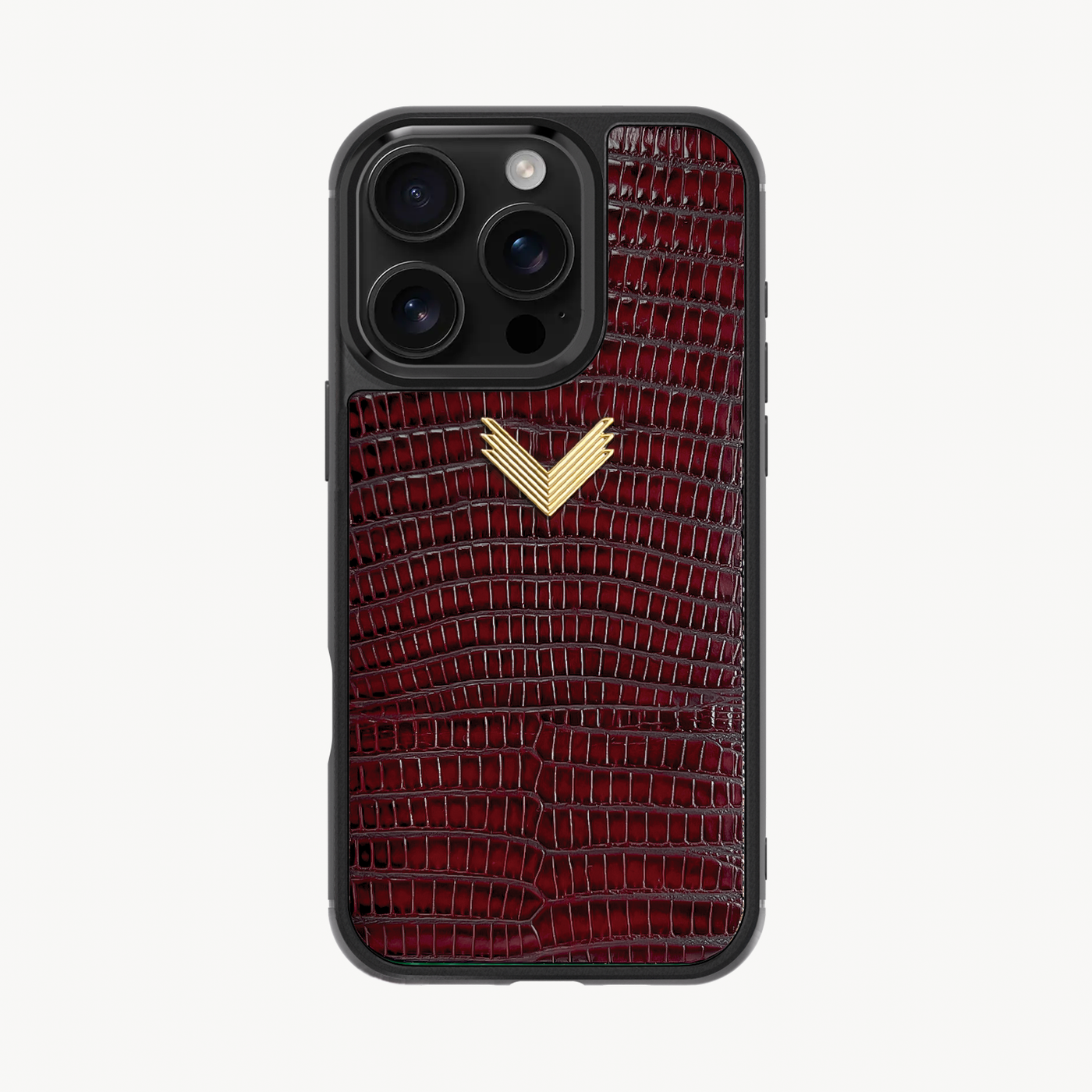 iPhone 16 Pro Phone Case, Calf Leather, Lizard Texture