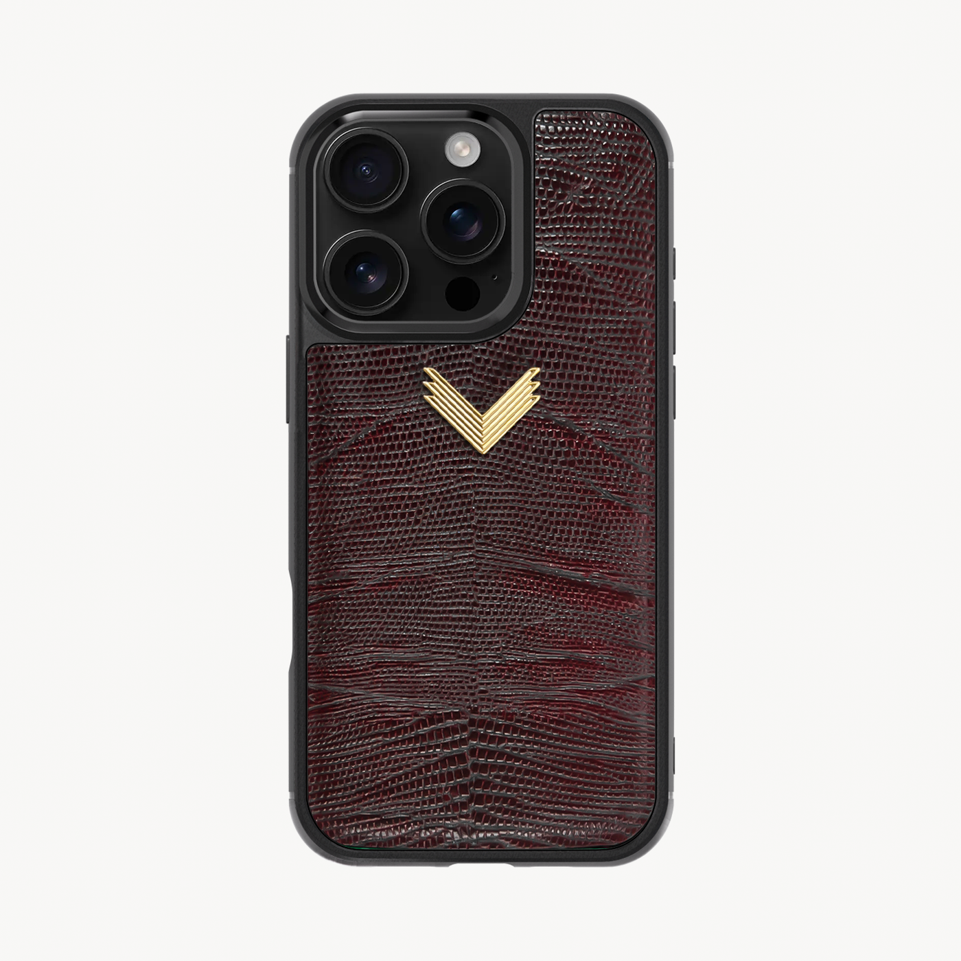 iPhone 16 Pro Phone Case, Calf Leather, Lizard Texture