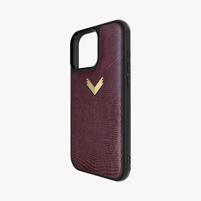 iPhone 16 Pro Phone Case, Calf Leather, Lizard Texture