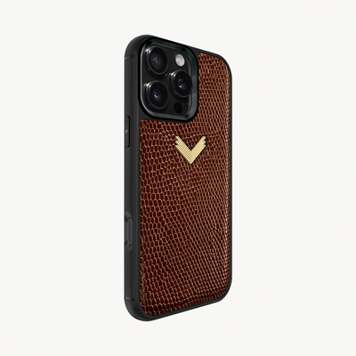 iPhone 16 Pro Phone Case, Calf Leather, Lizard Texture