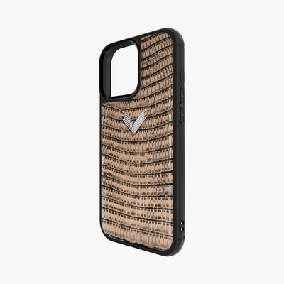 iPhone 16 Pro Phone Case, Calf Leather, Lizard Texture