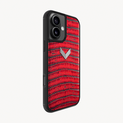 iPhone 17 Phone Case, Calf Leather, Lizard Texture