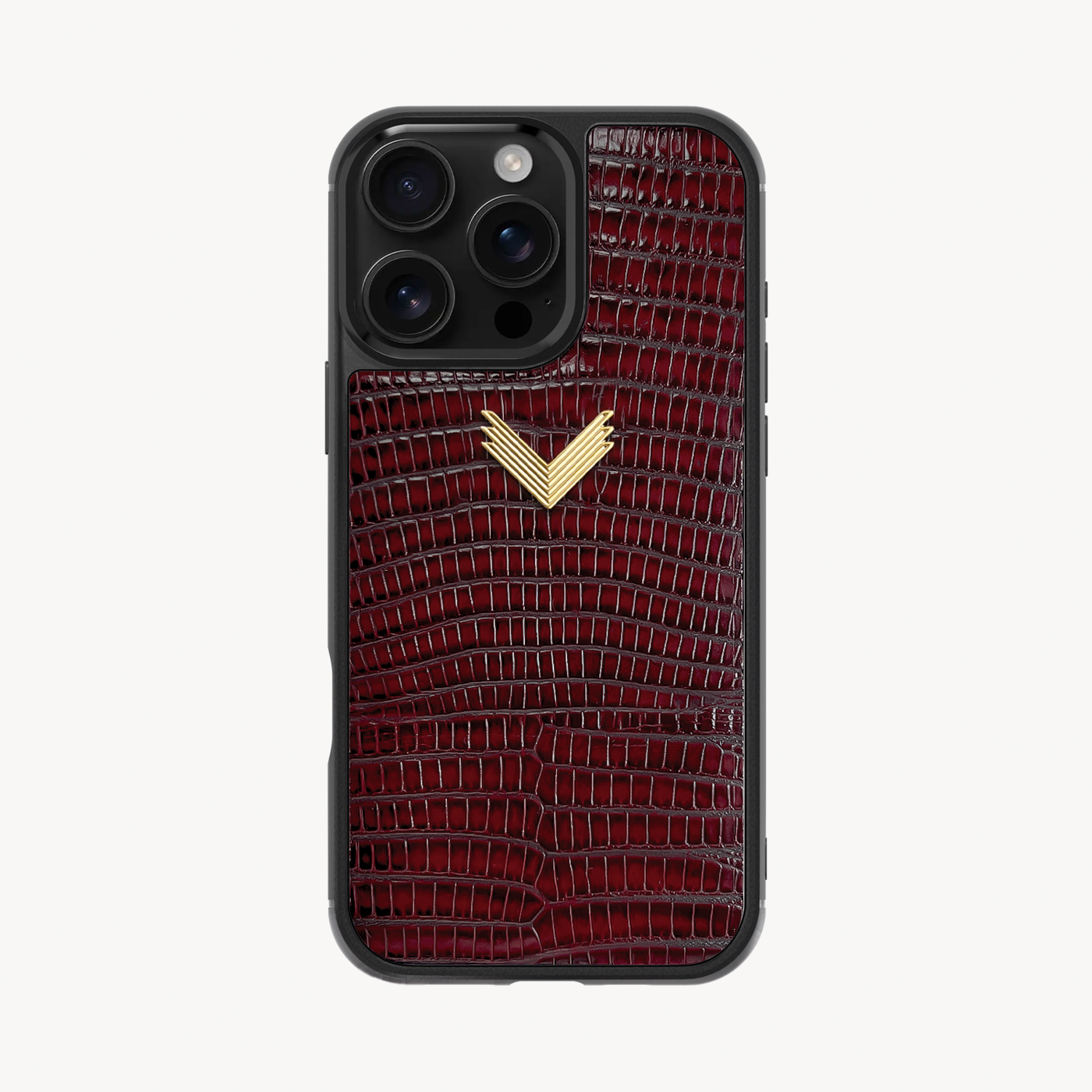 iPhone 16 Pro Max Phone Case, Calf Leather, Lizard Texture