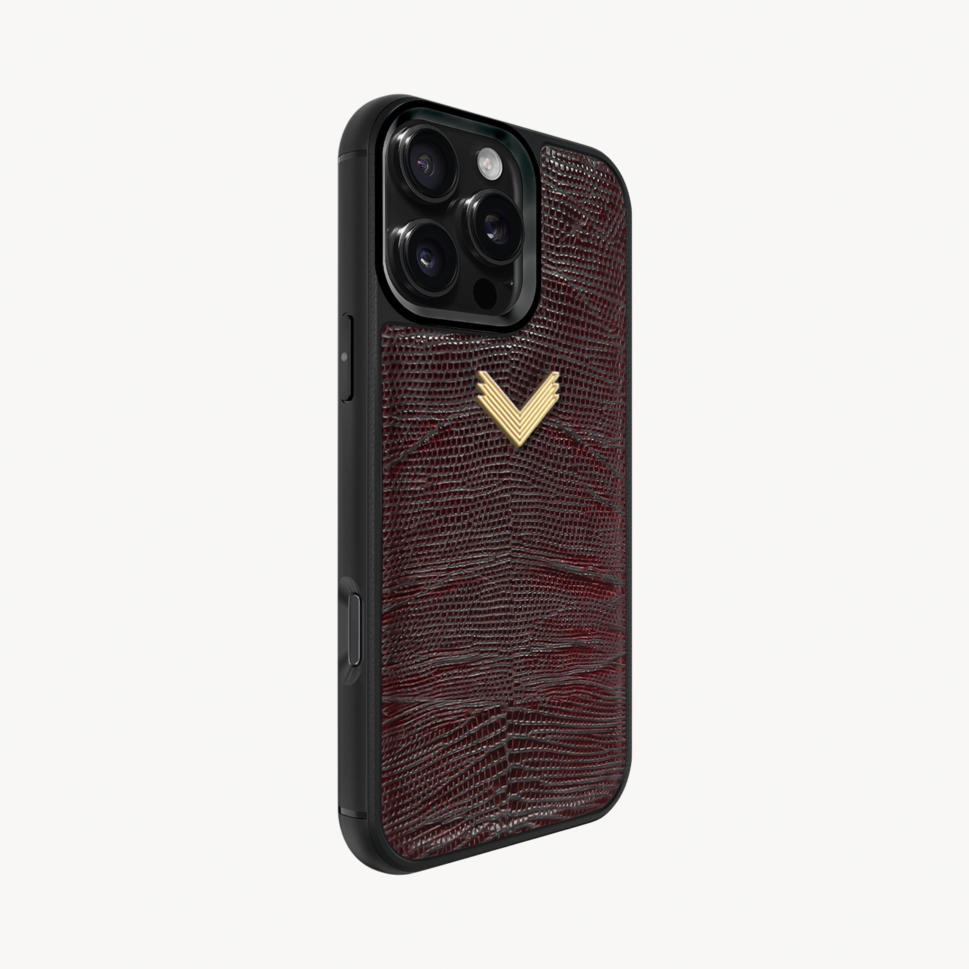 iPhone 16 Pro Phone Case, Calf Leather, Lizard Texture