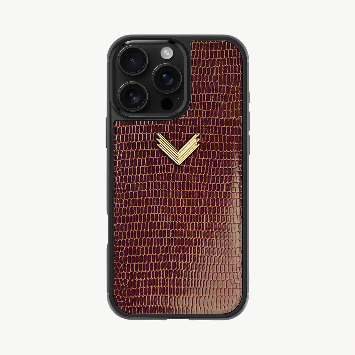 iPhone 16 Pro Max Phone Case, Calf Leather, Lizard Texture