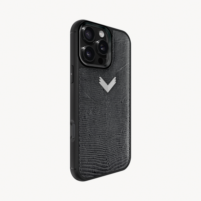 iPhone 16 Pro Max Phone Case, Calf Leather, Lizard Texture