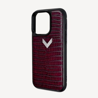 iPhone 16 Pro Phone Case, Calf Leather, Lizard Texture