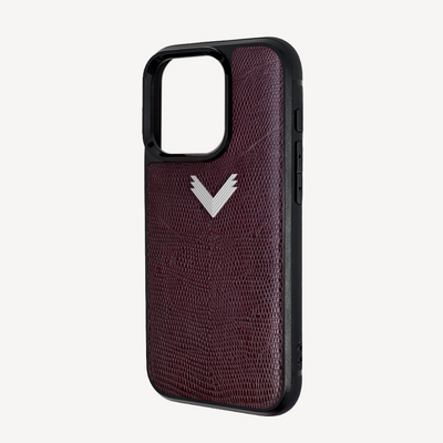 iPhone 16 Pro Max Phone Case, Calf Leather, Lizard Texture