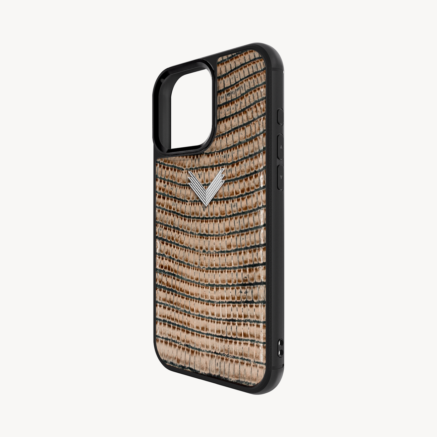 iPhone 16 Pro Max Phone Case, Calf Leather, Lizard Texture