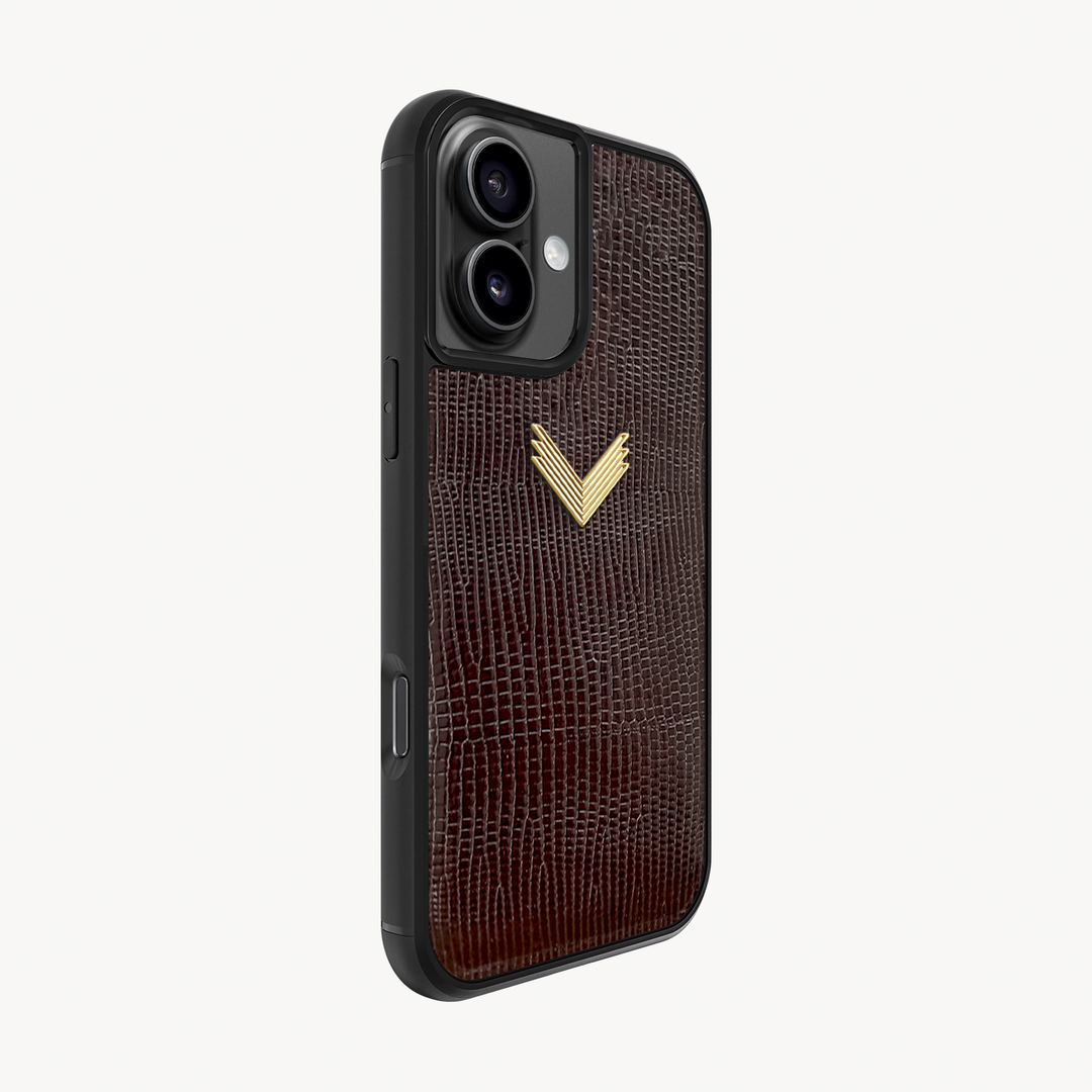iPhone 17 Phone Case, Calf Leather, Lizard Texture