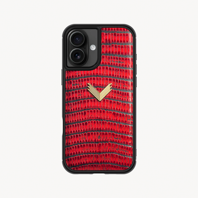 iPhone 17 Phone Case, Calf Leather, Lizard Texture