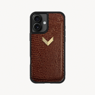 iPhone 17 Phone Case, Calf Leather, Lizard Texture