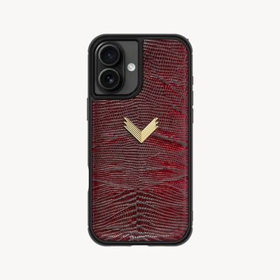 iPhone 17 Phone Case, Calf Leather, Lizard Texture