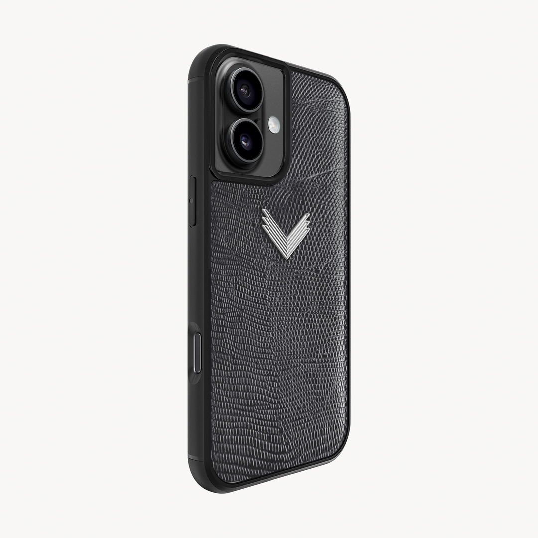 iPhone 17 Phone Case, Calf Leather, Lizard Texture