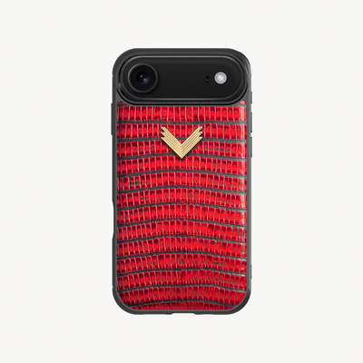 iPhone 17 Air Case, Calf Leather, Lizard Texture
