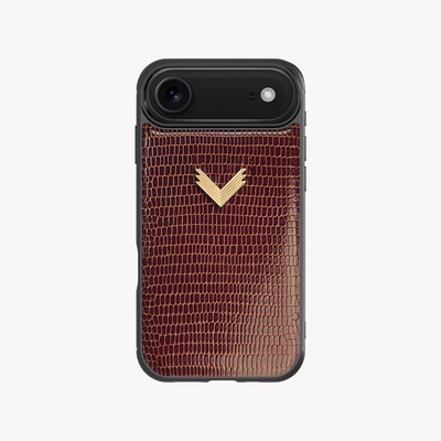 iPhone Air Case, Calf Leather, Lizard Texture