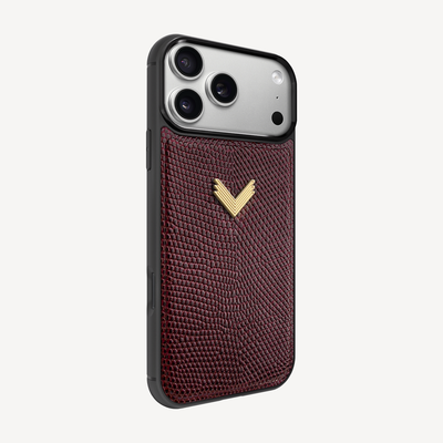 iPhone 18 Pro Phone Case, Calf Leather, Lizard Texture