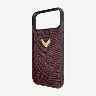 iPhone 18 Pro Phone Case, Calf Leather, Lizard Texture