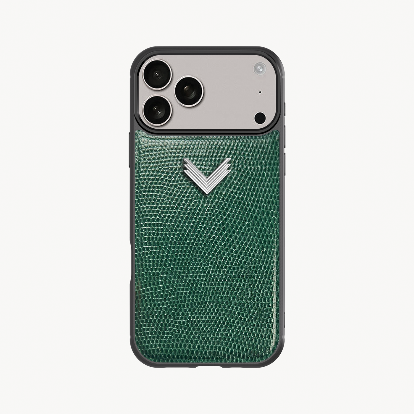 iPhone 17 Pro Phone Case, Calf Leather, Lizard Texture