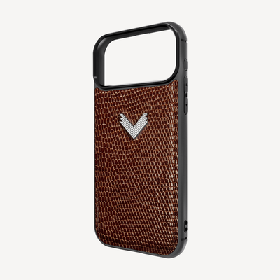 iPhone 17 Pro Phone Case, Calf Leather, Lizard Texture