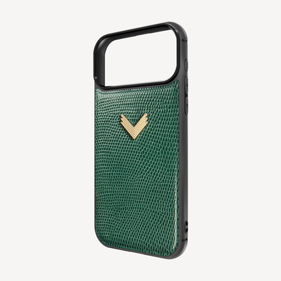 iPhone 17 Pro Phone Case, Calf Leather, Lizard Texture