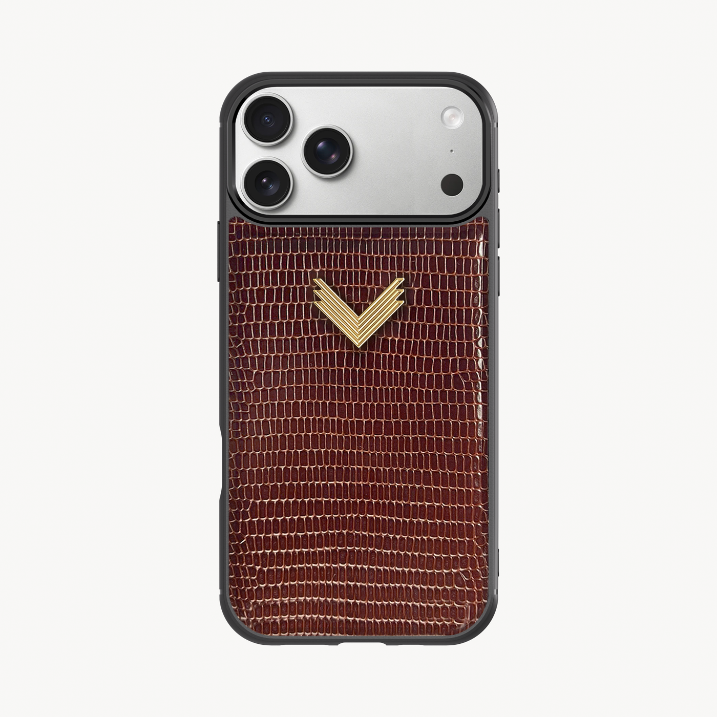 iPhone 17 Pro Max Phone Case, Calf Leather, Lizard Texture