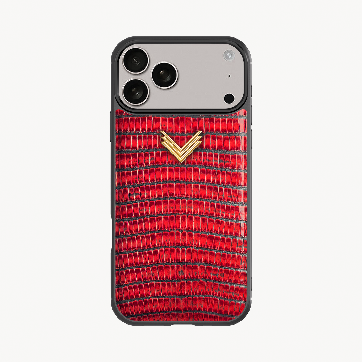 iPhone 17 Pro Max Phone Case, Calf Leather, Lizard Texture