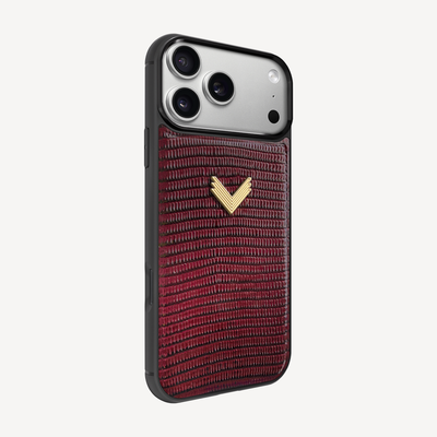 iPhone 18 Pro Phone Case, Calf Leather, Lizard Texture