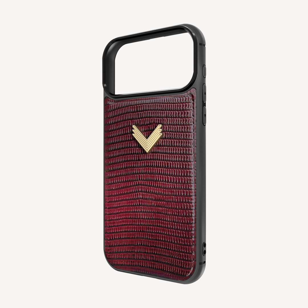iPhone 18 Pro Max Phone Case, Calf Leather, Lizard Texture