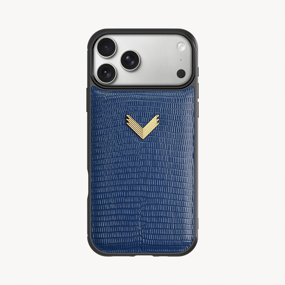 iPhone 17 Pro Max Phone Case, Calf Leather, Lizard Texture