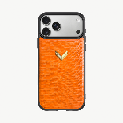 iPhone 17 Pro Max Phone Case, Calf Leather, Lizard Texture