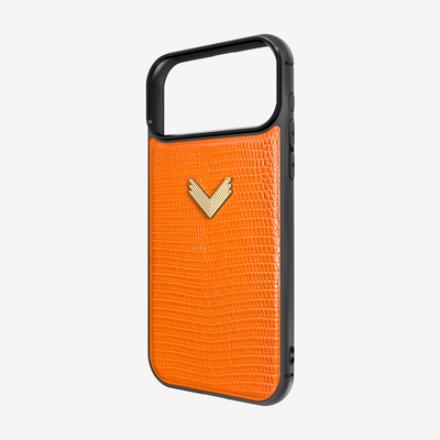 iPhone 17 Pro Max Phone Case, Calf Leather, Lizard Texture