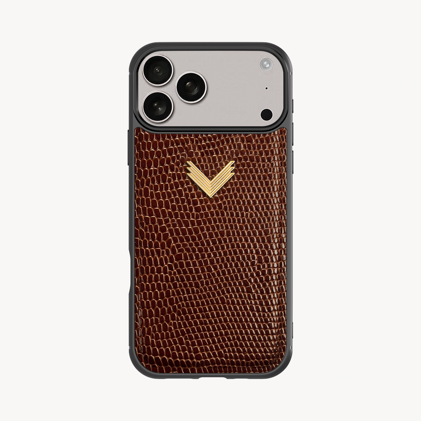 iPhone 17 Pro Max Phone Case, Calf Leather, Lizard Texture