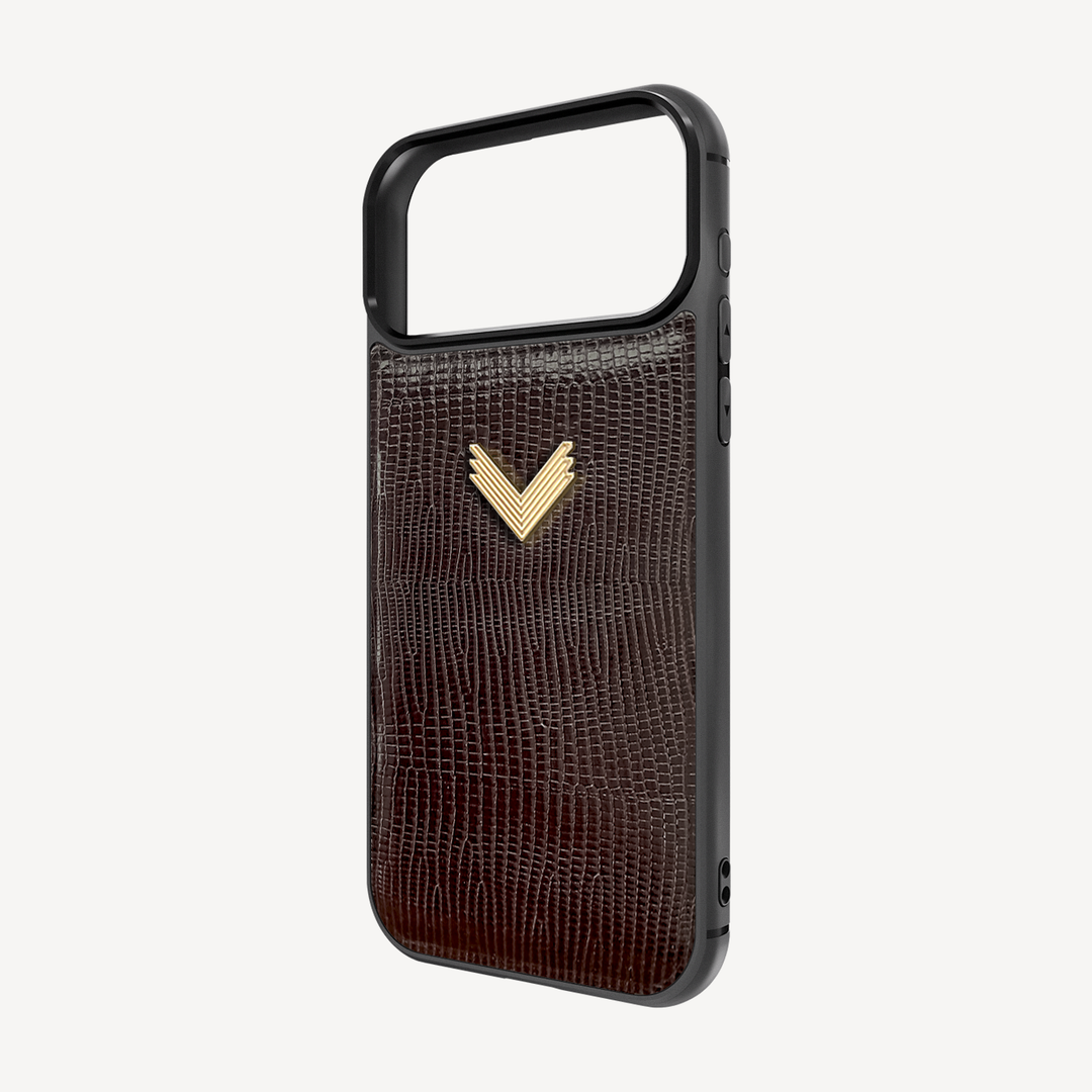iPhone 18 Pro Phone Case, Calf Leather, Lizard Texture