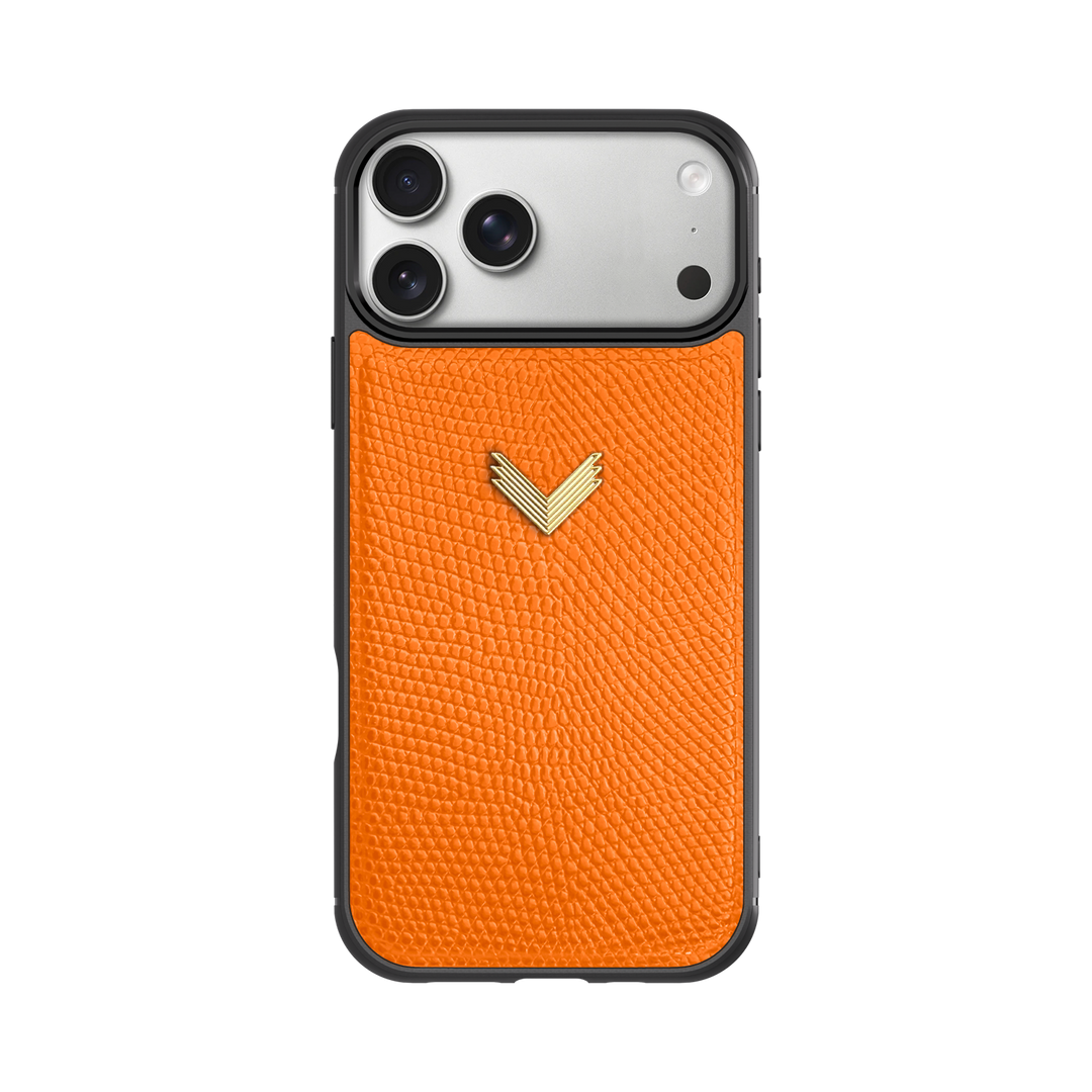 iPhone 17 Pro Phone Case, Calf Leather, Lizard Texture