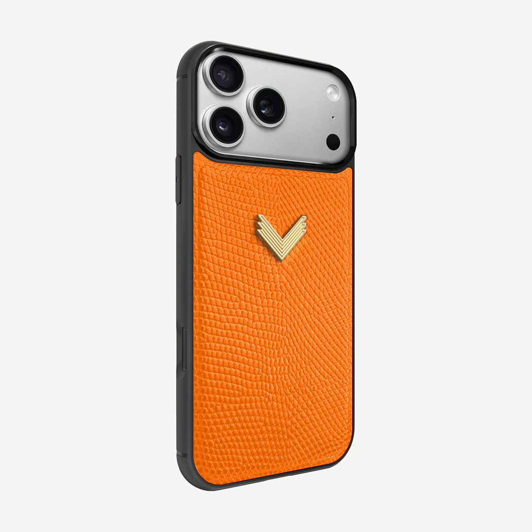 iPhone 18 Pro Phone Case, Calf Leather, Lizard Texture