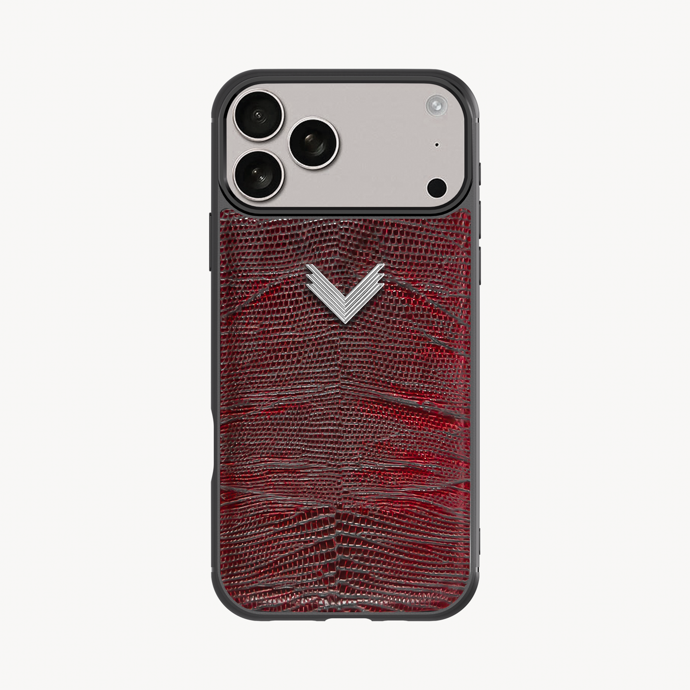 iPhone 17 Pro Phone Case, Calf Leather, Lizard Texture