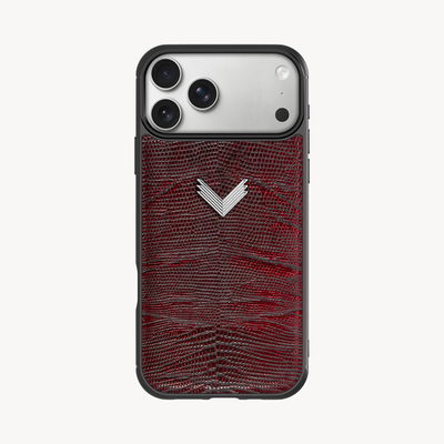 iPhone 17 Pro Max Phone Case, Calf Leather, Lizard Texture